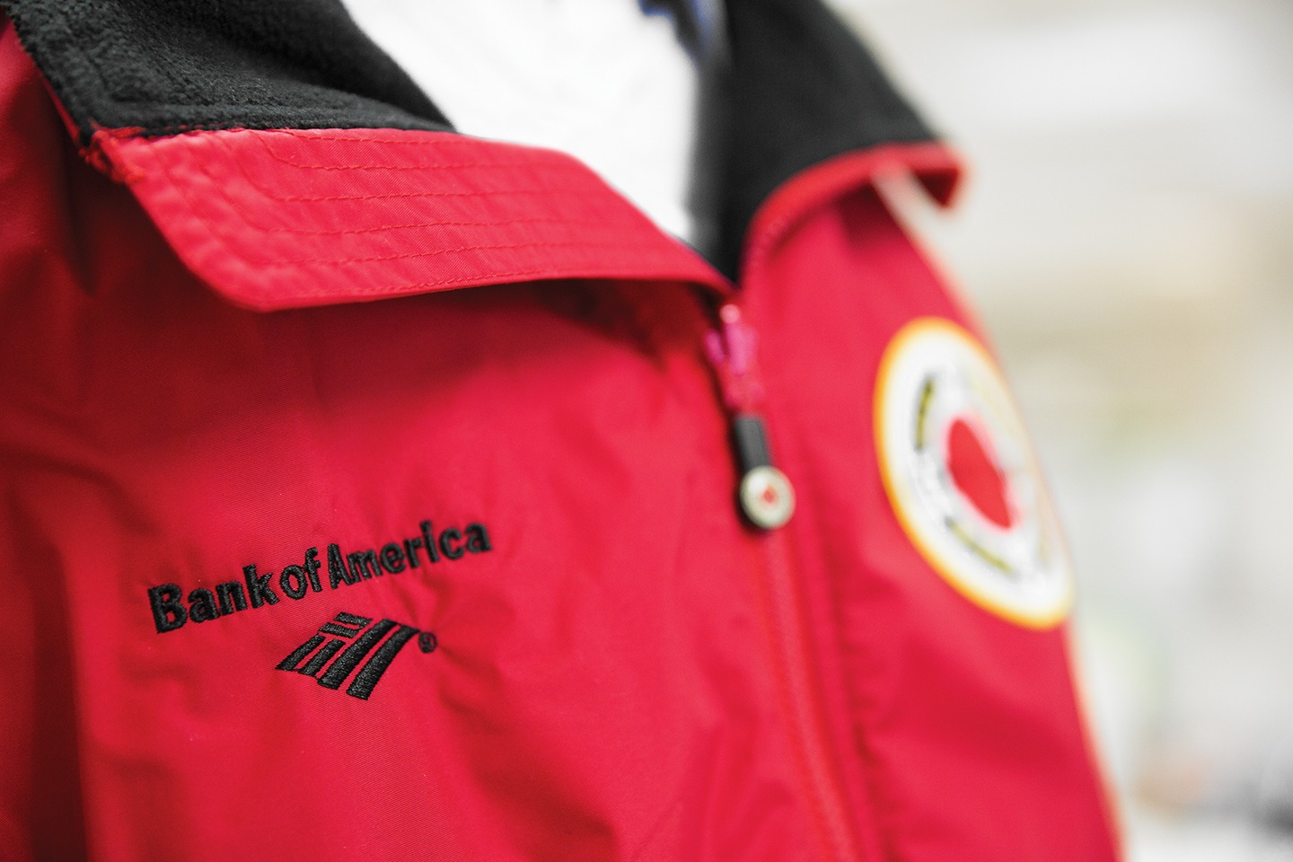 Red jacket with Bank of America logo and City Year logo