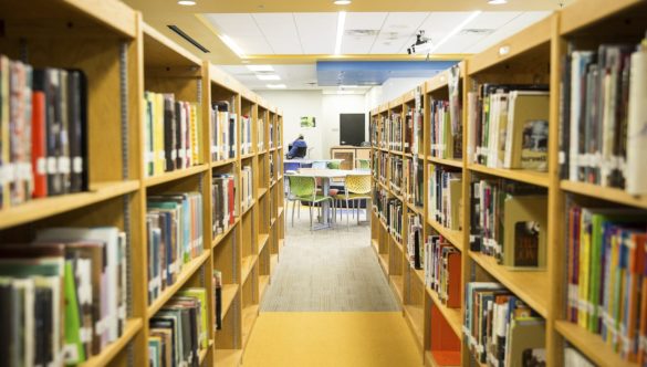 long view of a library