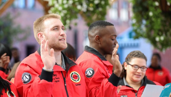 AmeriCorps members take the City Year pledge