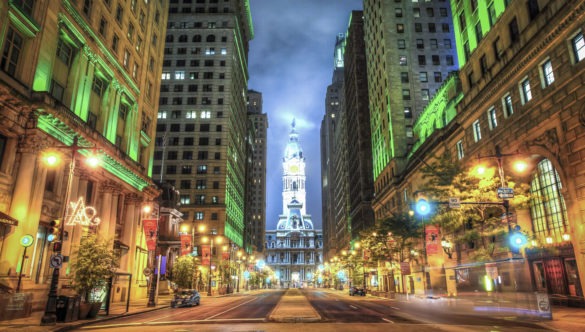 Philadelphia at night