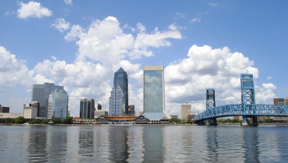 Jacksonville sklyline on the St. Johns River