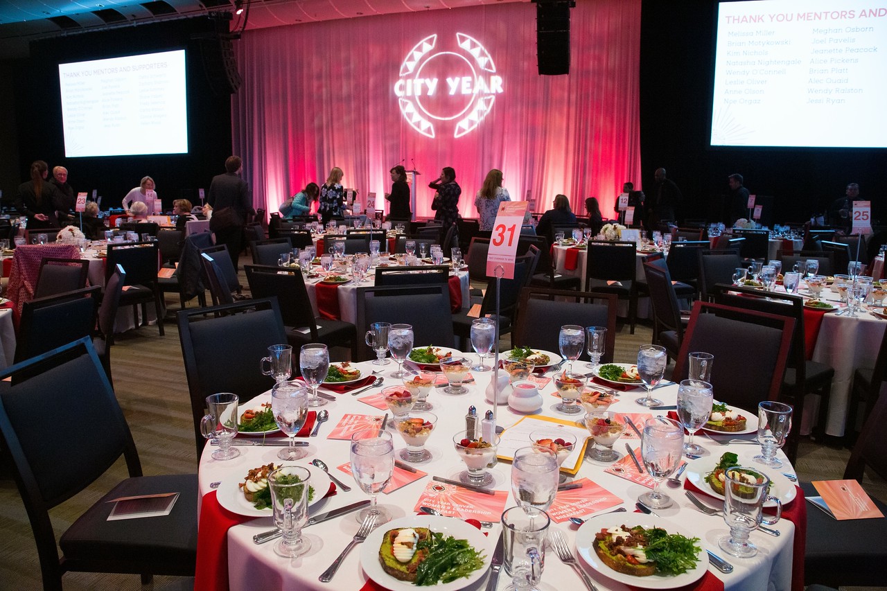 Table Setting at City Year Denver's Women's Leadership Breakfast