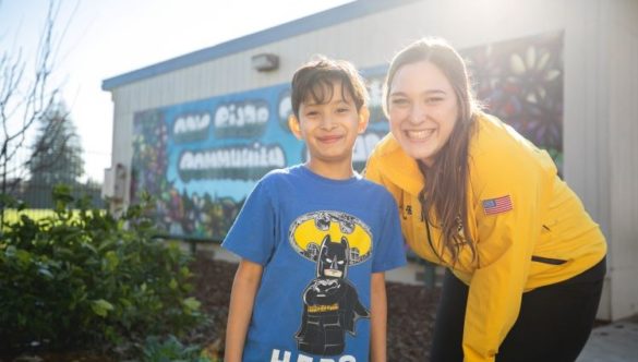 City Year Sacramento member and student