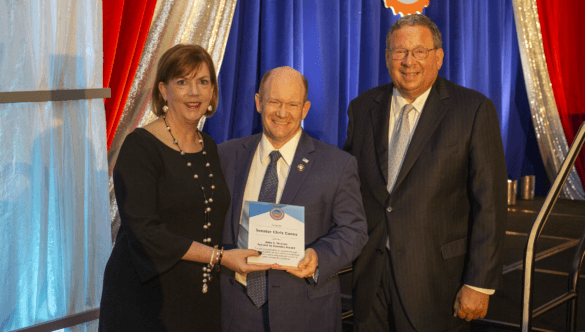 Sen. Chris Coons receives the John S. McCain Service to Country Award