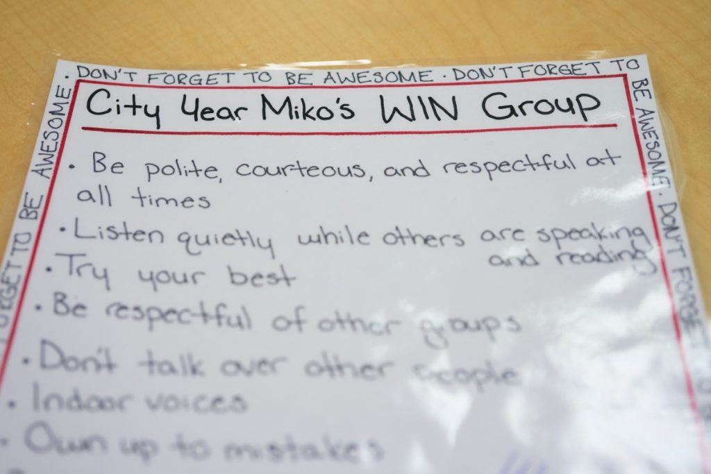 The rules for Miko's literacy group