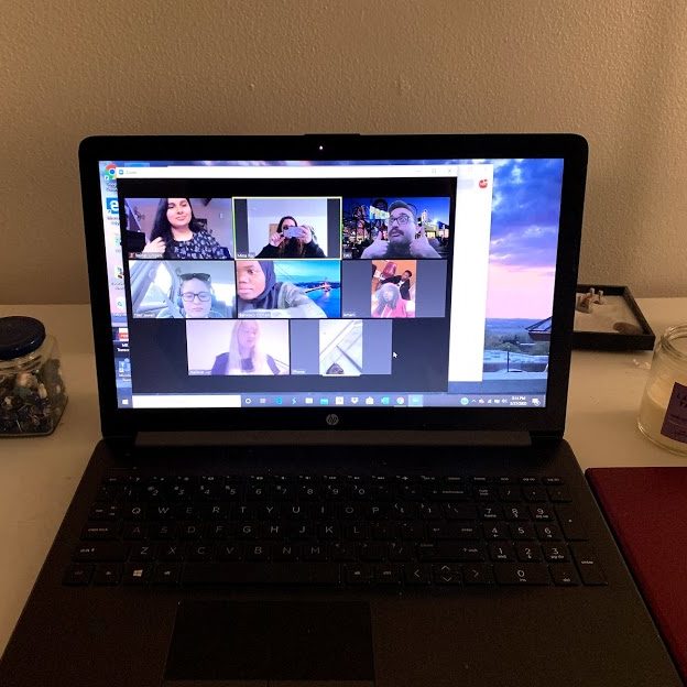 City Year AmeriCorps members during a virtual meeting