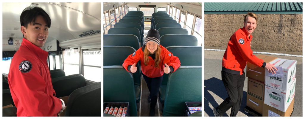 CYNH AmeriCorps members help with bus deliveries during COVID-19