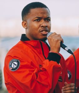 City Year Milwaukee AmeriCorps member at Opening Day