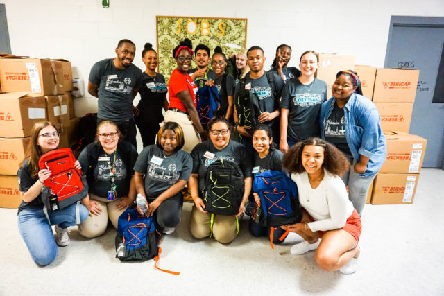 City Year Milwaukee AmeriCorps members volunteer with Running Rebels