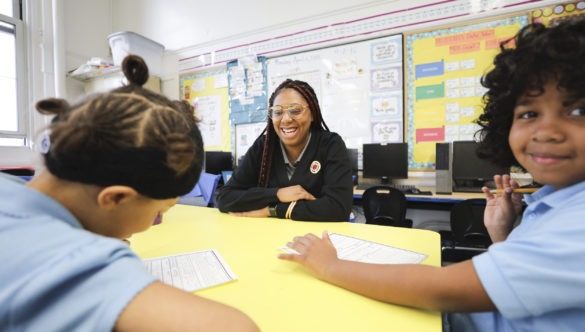 City Year AmeriCorps in school service