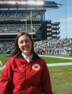 Alexis at an Eagles game during her first AmeriCorps year. 