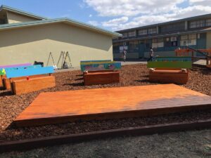 An outdoor classroom is shown.