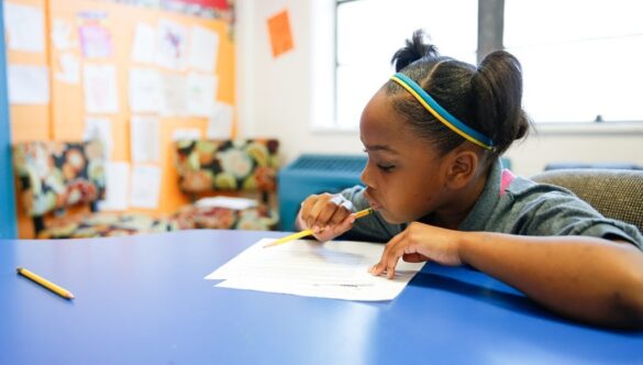 City Year student in school