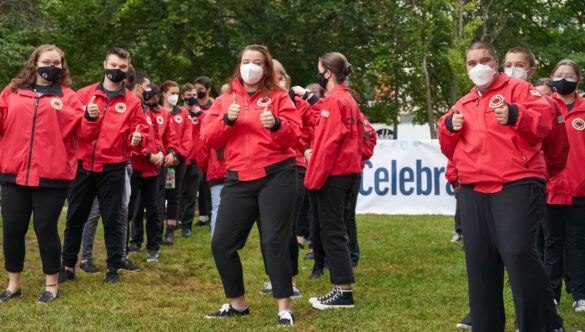 AmeriCorps Members getting ready for Opening Day