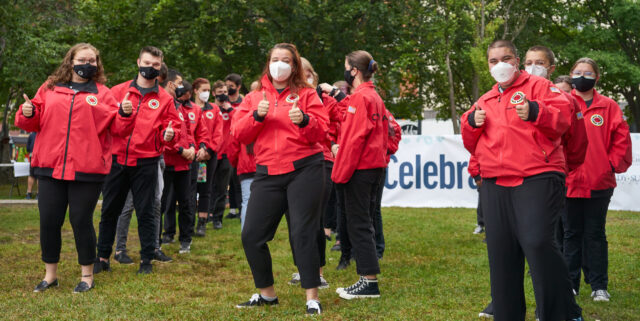 AmeriCorps Members getting ready for Opening Day