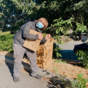 Scot Nelson, City Year Seattle Civic Engagement Team Leader, posing at the Service Project on September 6, 2022