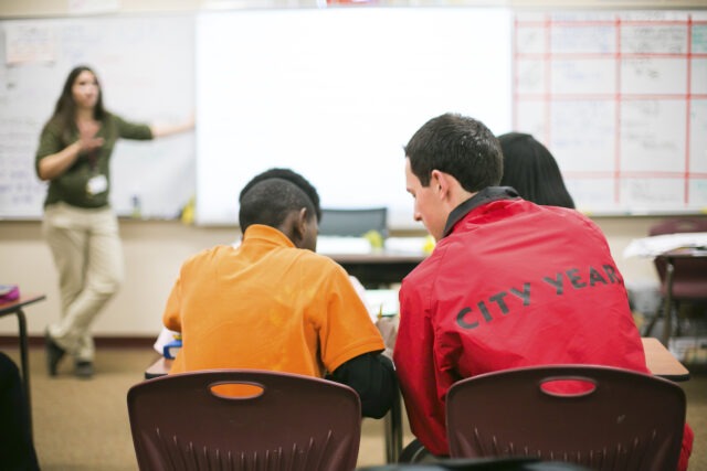 City Year member and student