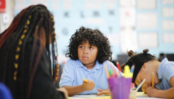 City Year student success coach and student